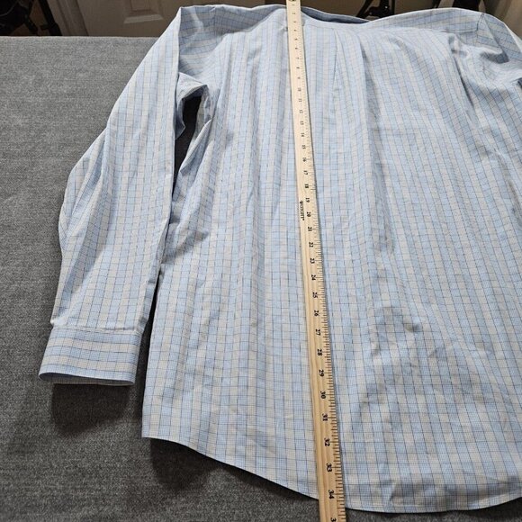 Eddie Bauer Shirt Mens Tall L Plaid LS Wrinkle Free Relaxed Fit Pocket Preppy - Picture 7 of 16